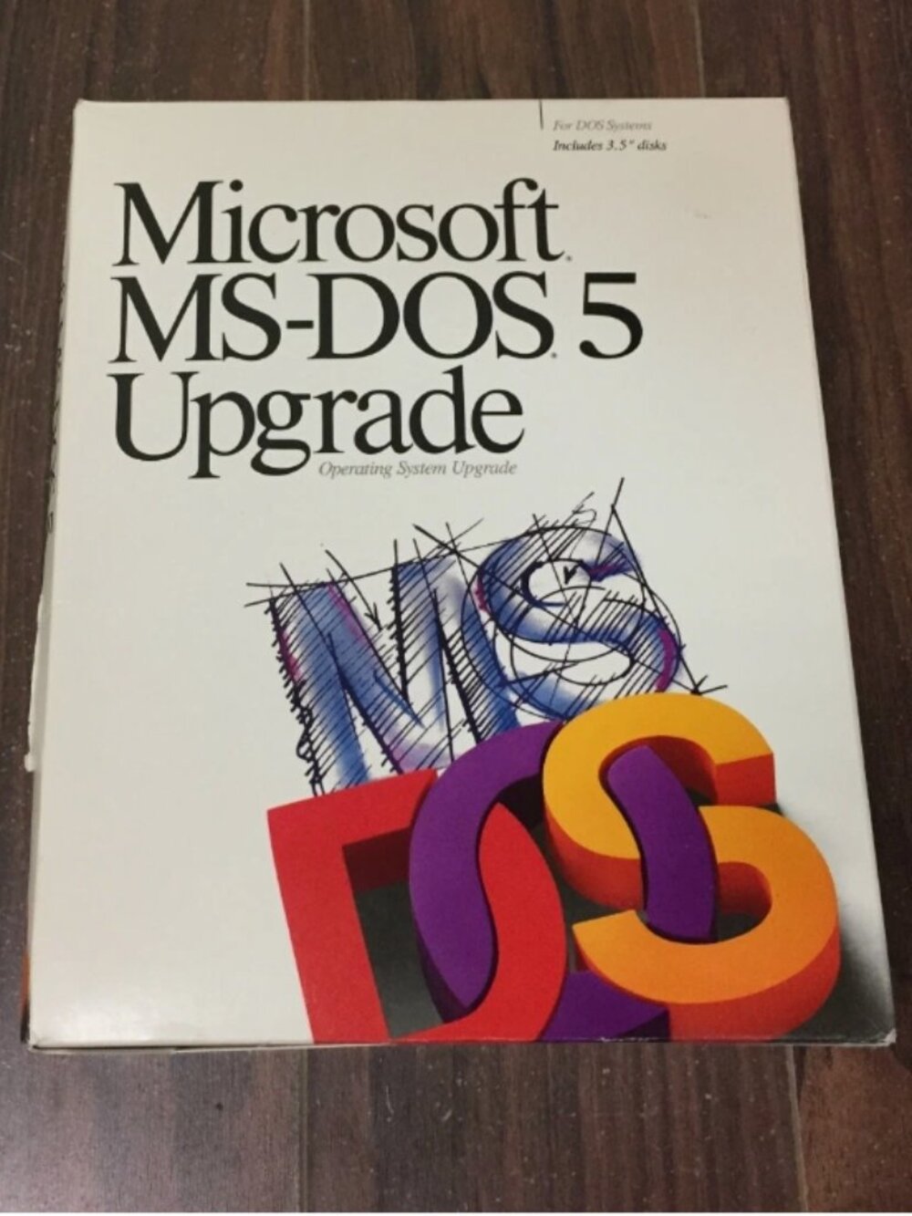 MS DOS 5 Upgrade Big Box 3.5" Retro 90's Manual + Inserts